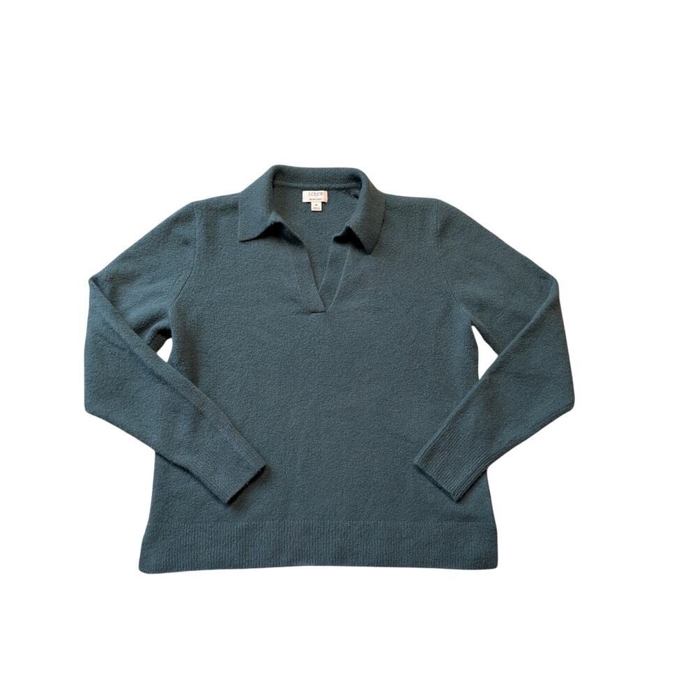 J. CREW Extra Soft, Teal/blue/green Sweater, Size Medium, v-neck, collared